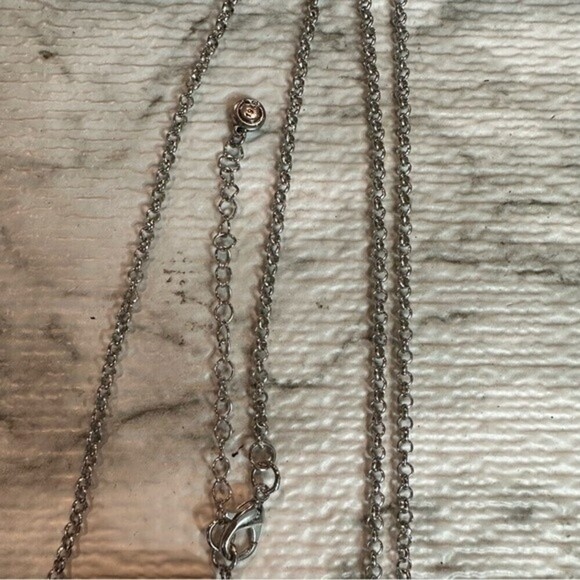 C Est.1946 Fashion Silver Tone‎ Cluster Charm Pendant Statement Necklace - Picture 8 of 10